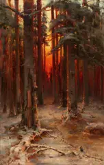 Julius von Klever, A Forest in Autumn, Oil on canvas