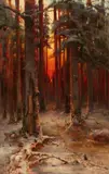 Julius von Klever, A Forest in Autumn, Oil on canvas
