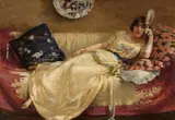 Stanley Cursiter, Interior Scene with a Young Woman Lying Down
