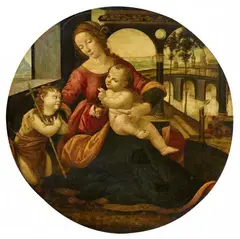 Tommaso Lunetti, The Virgin and Child with Saint John the Baptist, Oil on wood