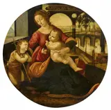 Tommaso Lunetti, The Virgin and Child with Saint John the Baptist, Oil on wood