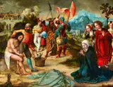 Christ on Mount Calvary by South Netherlandish School um 1520 & 1530, Oil on wood, offered May 2020