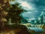 circle of Paul Bril, Forest Landscape with a View into the Distance, Oil on panel