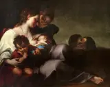 Caritas by Genoese School early 17th century, Oil on canvas (relined), offered May 2020