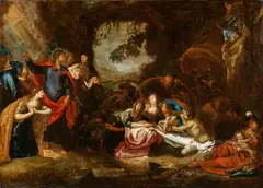 Simon de Vos, Auferweckung des Lazarus, Oil on canvas (relined)