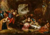 Simon de Vos, Auferweckung des Lazarus, Oil on canvas (relined)
