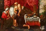 Flemish School 17th century, Jacob tricking Isaac for the Blessing of the First Born