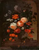 Elias van den Broeck, Flower Still Life, Oil on canvas (relined)