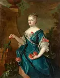 Jean-Baptiste Oudry, Portrait of a Lady with a Parrot, Oil on canvas (relined)