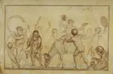 follower of Jacob de Wit, Two Grisaille Depictions of the Triumph of Bacchus and of Silenus, Oil on canvas (relined)