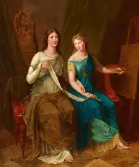 Allegory of the reception of George Washington in Trenton 1789 by Philipp Friedrich Hetsch, Oil on canvas (relined), sold May 2020