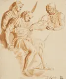 Nicolas Poussin, Wounded Soldier - A Motif from Trajan´s Column