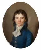 French School 18th century, Portrait of a Gentleman, Pastel on parchment
