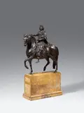 A bronze equestrian statue of Louis XIV after Martin Desjardins (van den Bogaert) by copy after Martin Desjardins (van den Bogaert), Bronze sculpture cast in the round, engraved, chased, and patinated.. Following an apprenticeship under Peeter Verbrugge, offered May 2020