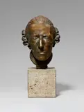 John Eckstein, Bust of Friedrich II, Bronze with shimmering brownish gold patina. Engraved to the reverse "IOH.ECKSTEIN. Fecit Potsdam 1786". H