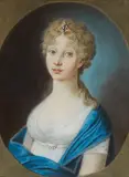 Portrait of Queen Luise by circle of Johann Heinrich Schröder, Chalk pastel on card, sold May 2020