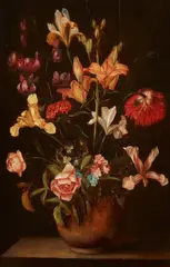 Alexander Adriaenssen, Vase of Flowers in an Earthenware Vase, Oil on panel