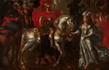 Jephtha returning from Battle by circle of Jan Cossiers, Oil on canvas (relined), sold Mar 2020