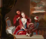 Courtship Scene by German or French artist 18th century, Oil on canvas, offered Mar 2020