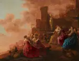 Hermann Mijnerts Doncker, Amarillis Crowning Mirtillo, Oil on panel (parquetted)