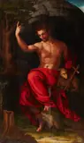 Florentine School 16th century, John the Baptist, Oil on panel (parquetted)