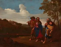 Flemish School circa 1700, Christ on the Way to Emmaus, Oil on canvas (relined)