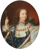 Portrait of Louis XV after Hyacinthe Rigaud by French School 18th & 19th century, Chalk pastel on paper, backed with canvas, offered Mar 2020