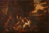 Adriaen de Gryeff, Hunter with his Dogs and Game in a Panoramic Landscape