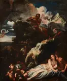 attributed to Lieven Mehus, Acis, Galatea, and Polyphem, Oil on canvas (relined)