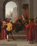 Netherlandish School Early 17th century, Christ before Pilate, Oil on copper