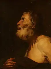 Netherlandish School 1st half 17th century, Saint Peter, Oil on canvas (relined)