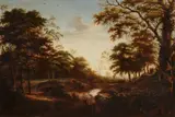 Hunters in a Woodland Landscape by Northern Netherlands late 17th century, Oil on panel, offered Mar 2020