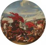 attributed to Antonio Tempesta, The Israelites Fleeing after the Fall of the Egyptians, Oil on canvas (relined)