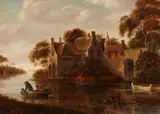 Village by a River by Roelof Jansz van Vries, Oil on panel, offered Mar 2020