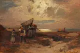 Louis Douzette, Fisher Family on the Beach