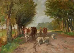 Thomas Herbst, Bringing the Cows Home, Oil on canvas