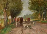 Thomas Herbst, Bringing the Cows Home, Oil on canvas