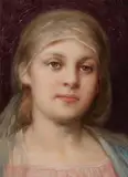 Gabriel von Max, Portrait of a Young Woman, Oil on panel