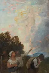 Otto Scholderer, Vision, Oil on panel