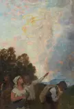 Otto Scholderer, Vision, Oil on panel