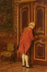 Carl Seiler, A Rococo Manservant, Oil on panel