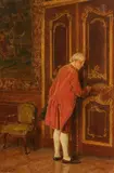 Carl Seiler, A Rococo Manservant, Oil on panel