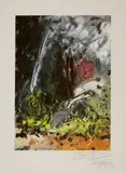 Hasenholz by Christian Ludwig Attersee, 1989, Acrylic on colour silkscreen on card, sold Dec 2019