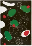 Georg Baselitz, Puck (schwarz), 1993, Colour woodcut on paper
