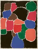 Günther Förg, Untitled, 1996, Colour lithograph on card