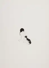 Rachel Goodyear, Girl and Dog, 2008, Pencil and coloured pencil on paper