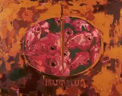 Mutilus II by Katrin Heichel, 2005, Mixed media on canvas, sold Dec 2019