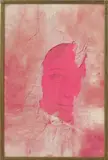 Martial Raysse, Untitled (Portrait de France), 1961, Lithograph collaged with tissues on card and watercolour on card. In artist's frame
