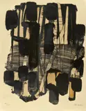 Pierre Soulages, Lithographie No.11, 1963, Colour lithograph on card