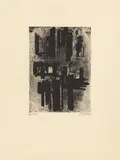 Pierre Soulages, Eau-forte IV, 1957, Etching on card